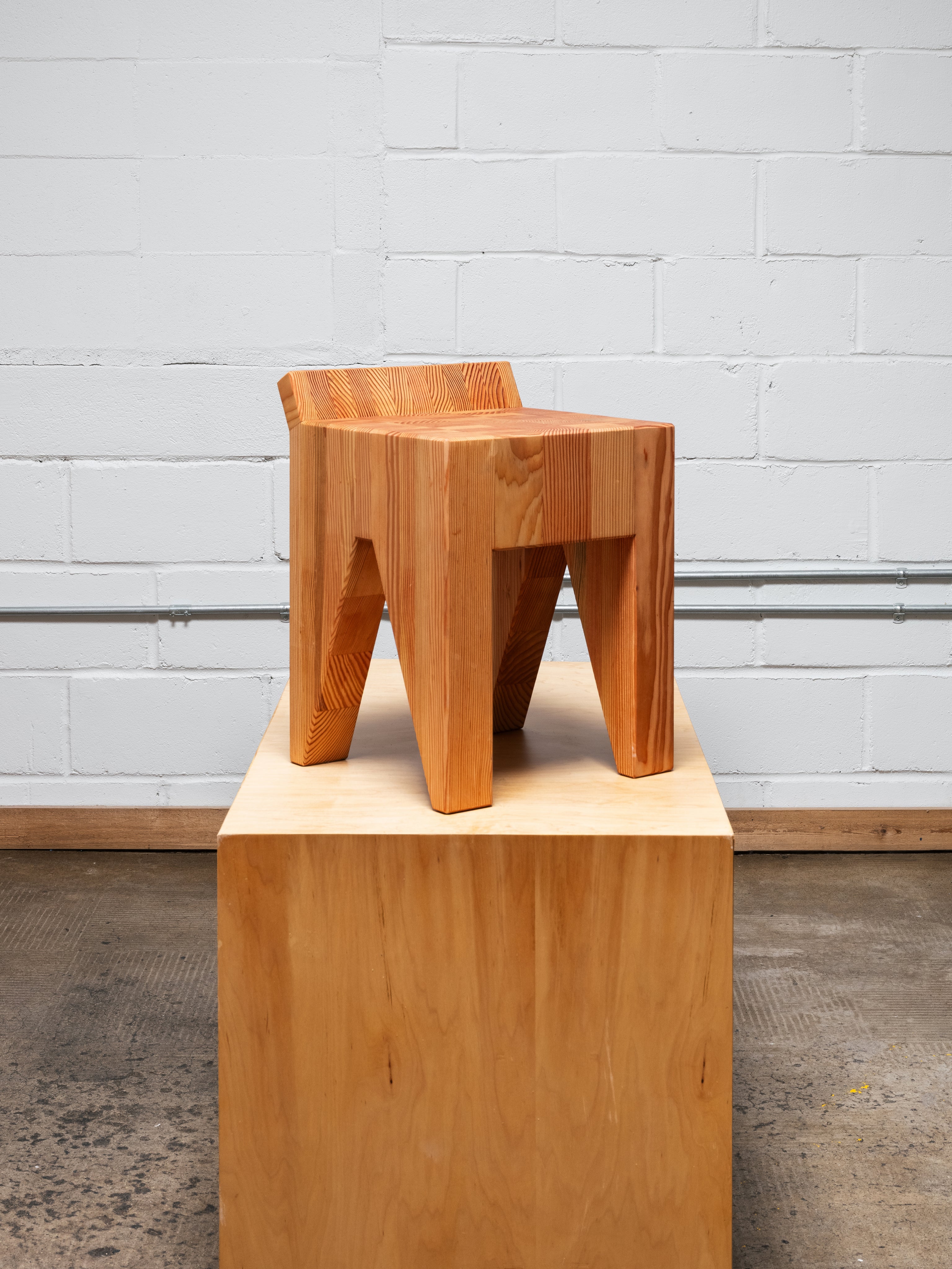Inch Back Stool - Honey
