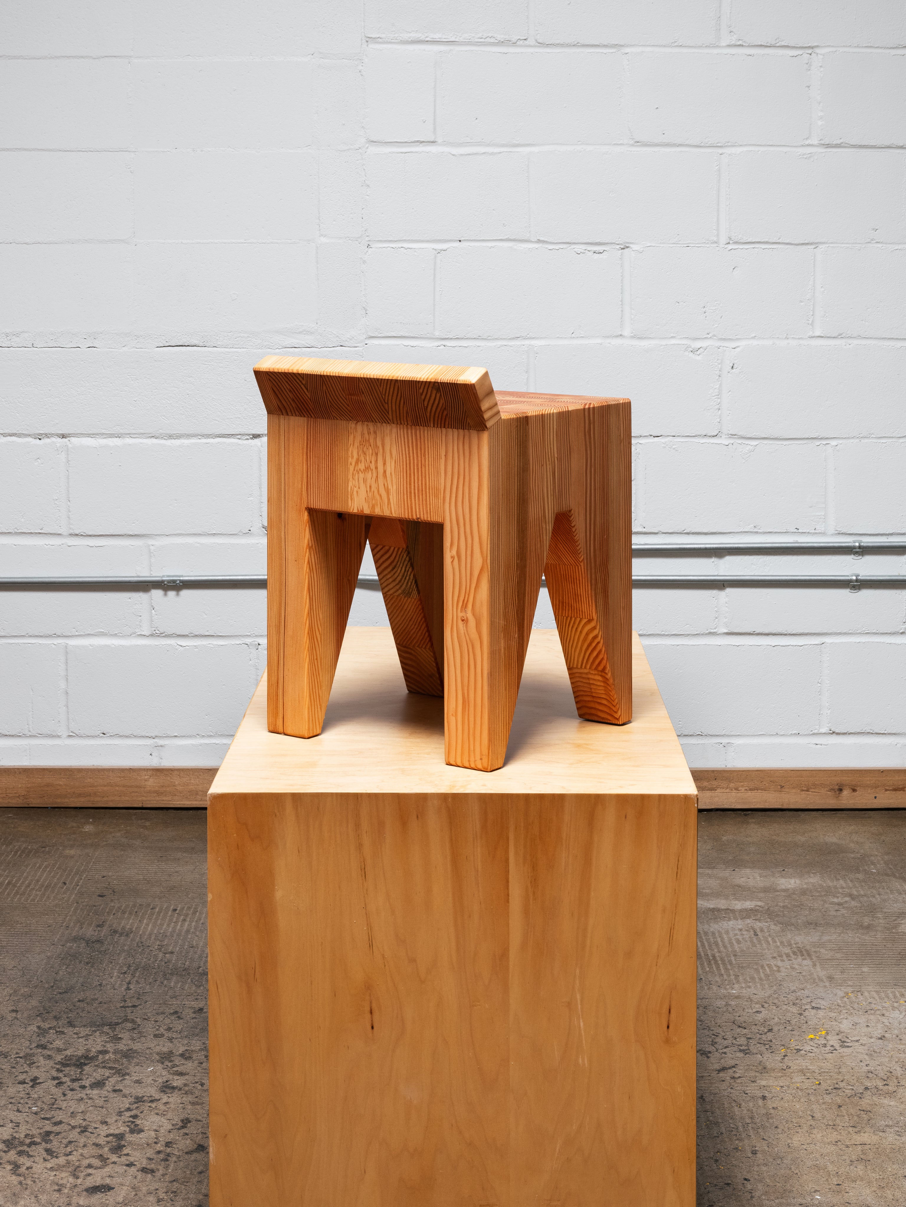 Inch Back Stool - Honey
