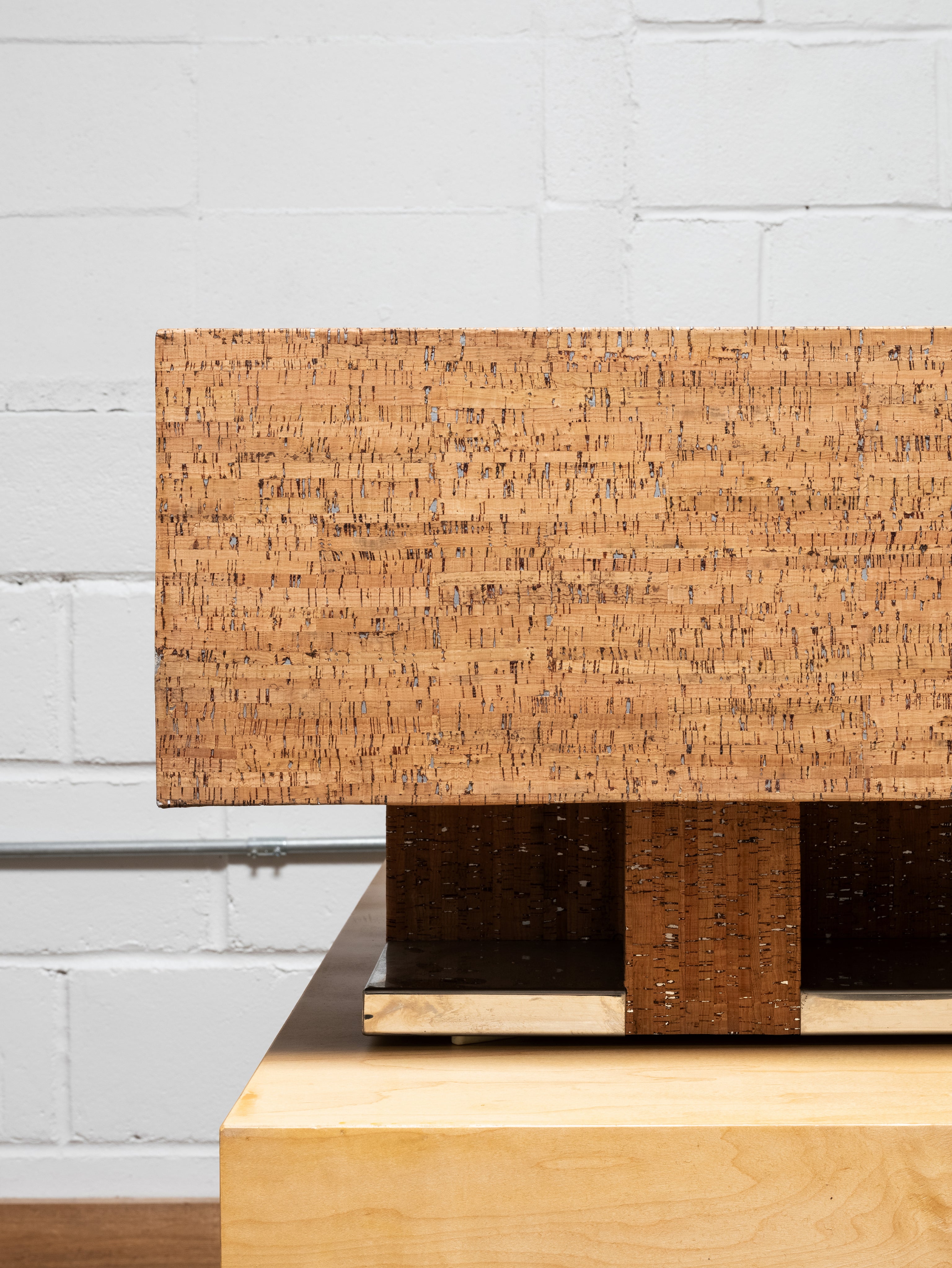 Italian Cork and Silver Coffee Table