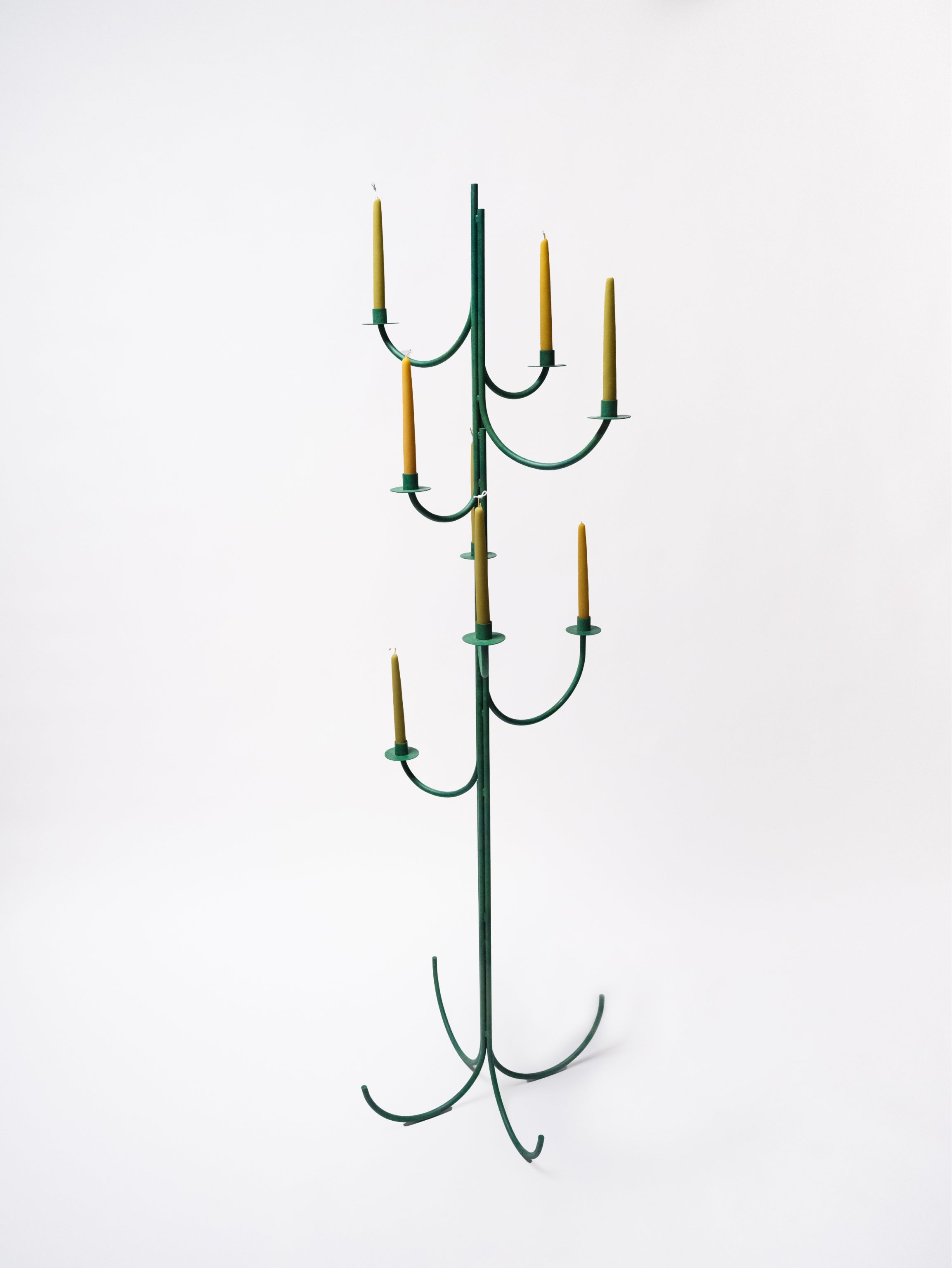 Verdigris Scroll Candelabra by McKeever Donovan